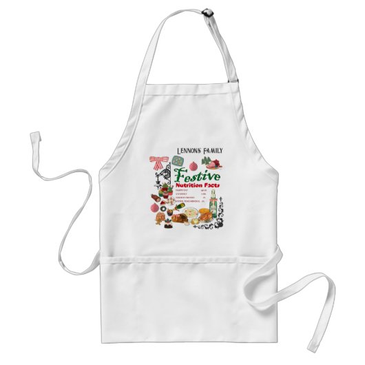 Mikitiez festivechristmas recipe baking holiday standaard schort (Voorkant)