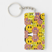 Mikitiez gezicht gele tuin sleutelhanger (Voorkant)