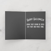 Mikitiez gothic halloween bruiloft soulmate  folie wenskaart (Binnenlaag)