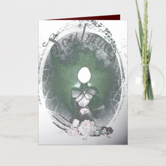 Mikitiez gothic halloween bruiloft soulmate folie wenskaart (Voorkant)