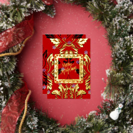 Mikitiez gothmas luxury gems diamond glitter x'mas folie feestdagenkaart