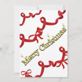 Mikitiez gothmas ribbon redwhite candycane x'mas feestdagenkaart (Voorkant)