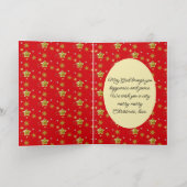 Mikitiez gothmas ribbon redwhite candycane x'mas folie feestdagenkaart (Binnenlaag)