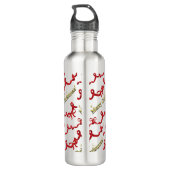 Mikitiez gothmas ribbon redwhite candycane x'mas waterfles (Achterkant)