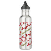 Mikitiez gothmas ribbon redwhite candycane x'mas waterfles (Rechts)
