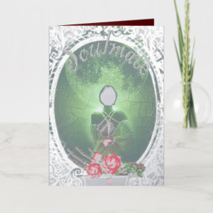Mikitiez gotische halloween bruiloft zielsverwant  folie wenskaart