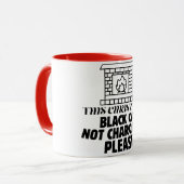 Mikitiez grappige zwarte kat kerst houtskool sint mok (Voorkant links)