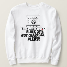 Mikitiez grappige zwarte kat kerst houtskool sint  trui