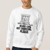 Mikitiez grappige zwarte kat kerst houtskool sint trui (Voorkant)