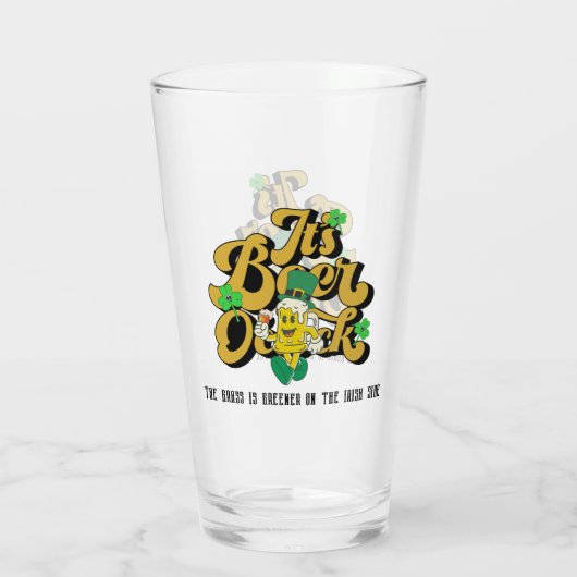 Mikitiez groen geluk Saint Patrick's Day Glas (Achterkant)