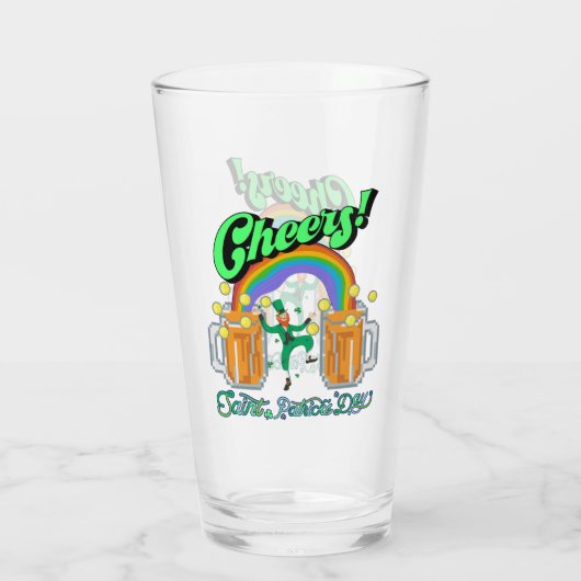 Mikitiez groen geluk Saint Patrick's Day Ierse bie Glas (Achterkant)