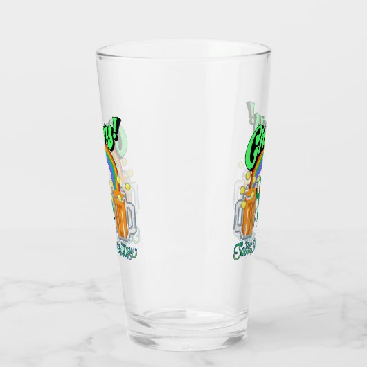 Mikitiez groen geluk Saint Patrick's Day Ierse bie Glas (Links)