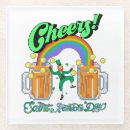Mikitiez groen geluk Saint Patrick's Day Ierse bie Glazen Onderzetter