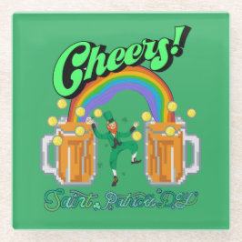 Mikitiez groen geluk Saint Patrick's Day Ierse bie Glazen Onderzetter