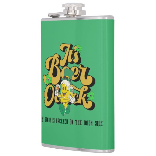 Mikitiez groen geluk Saint Patrick's Day Ierse bie Heupfles (Links)