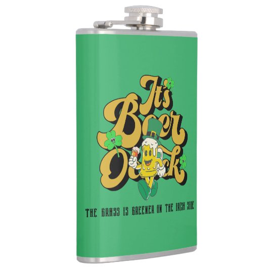 Mikitiez groen geluk Saint Patrick's Day Ierse bie Heupfles (Rechts)