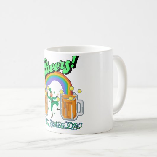 Mikitiez groen geluk Saint Patrick's Day Ierse bie Koffiemok (Voorkant rechts)