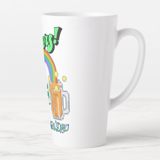 Mikitiez groen geluk Saint Patrick's Day Ierse bie Latte Mok (Rechts)