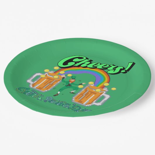 Mikitiez groen geluk Saint Patrick's Day Ierse bie Papieren Bordje (Gekanteld)