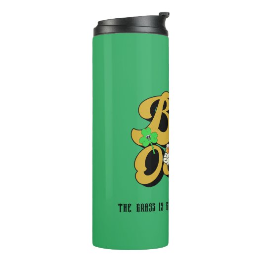 Mikitiez groen geluk Saint Patrick's Day Ierse bie Thermosbeker (Gedraaid links)