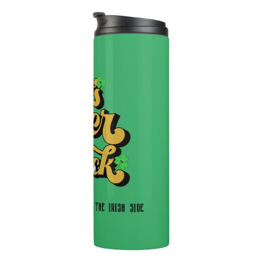 Mikitiez groen geluk Saint Patrick's Day Ierse bie Thermosbeker (Geroteerd rechts)