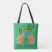 Mikitiez groen geluk Saint Patrick's Day Ierse bie Tote Bag (Achterkant)