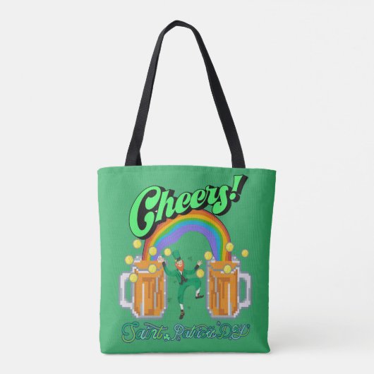 Mikitiez groen geluk Saint Patrick's Day Ierse bie Tote Bag (Achterkant)