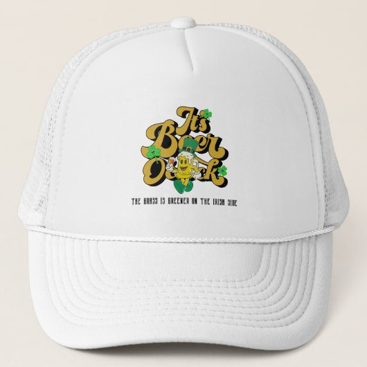 Mikitiez groen geluk Saint Patrick's Day Ierse bie Trucker Pet (Voorkant)