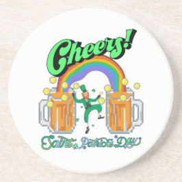 Mikitiez groen geluk Saint Patrick's Day Ierse bie Zandsteen Onderzetter