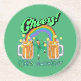 Mikitiez groen geluk Saint Patrick's Day Ierse bie Zandsteen Onderzetter