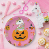 Mikitiez halloween eenhoorn spooky oktober herfst papieren bordje (Feest)