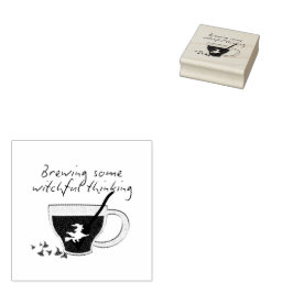 Mikitiez Halloween espresso heks coffeeshop Rubberstempel