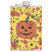 Mikitiez halloween pompoen spooky oktober herfst r heupfles (Voorkant)