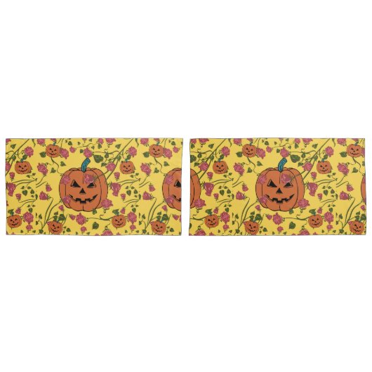 Mikitiez halloween pompoen spooky oktober herfst r kussensloop (Voorkant-Set)