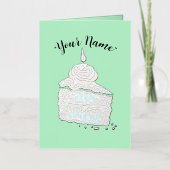 Mikitiez HappyBirthday cakesseason sprenkelballon Folie Wenskaart (Voorkant)