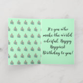 Mikitiez HappyBirthday cakesseason sprenkelballon Folie Wenskaart (Binnenlaag)