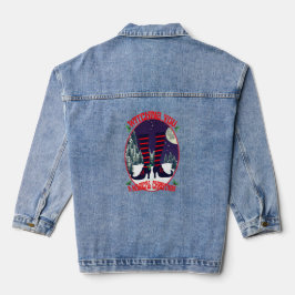 Mikitiez heks magische heilige kerstnacht kerstman denim jacket
