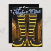 Mikitiez heks wizard halloween fullmoon kaart (Voorkant / Achterkant)