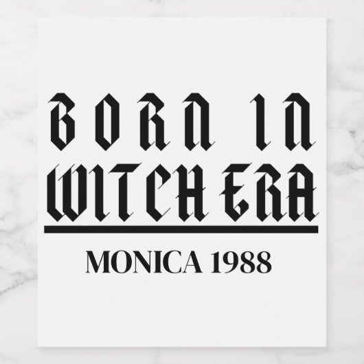 Mikitiez heksentijdperk halloween spooky hocus poc wijn etiket (Enkel label)