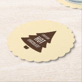 Mikitiez hotchocolate christmas mashmello warm kartonnen onderzetters (Gekanteld)