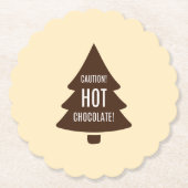 Mikitiez hotchocolate christmas mashmello warm kartonnen onderzetters (Voorkant)