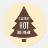 Mikitiez hotchocolate christmas mashmello warm ronde sticker (Voorkant)