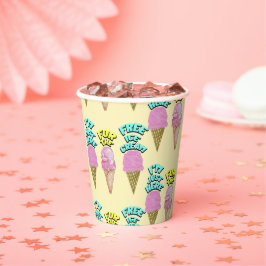Mikitiez icecream-partij, favoriete zomer papieren bekers