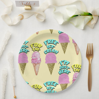 Mikitiez icecream-partij, favoriete zomer papieren bordje