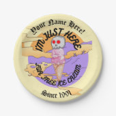 Mikitiez icecream partij Mok specialiteit Papieren Bordje (Voorkant)