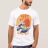 Mikitiez japanesewave zomer surf animemanga t-shirt (Voorkant)