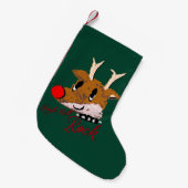 Mikitiez jinglebellrock punk gothmas reindeer kleine kerstsok (Voorkant (Hangend))
