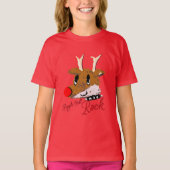 Mikitiez jinglebellrock punk gothmas reindeer t-shirt (Voorkant)