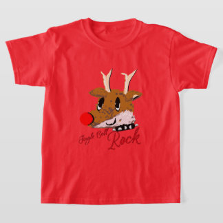 Mikitiez jinglebellrock punk gothmas reindeer t-shirt