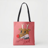 Mikitiez jinglebellrock punk gothmas reindeer tote bag (Voorkant)